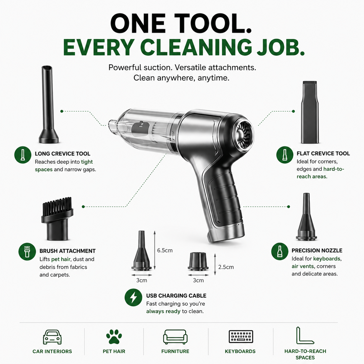 Kleaner™ Handheld Cordless Vacuum